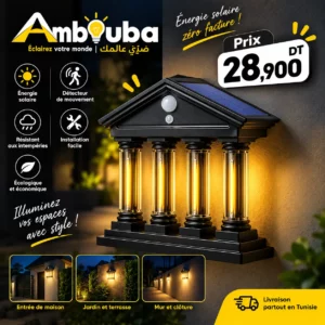 Lampe Solaire Murale LED 4 COB